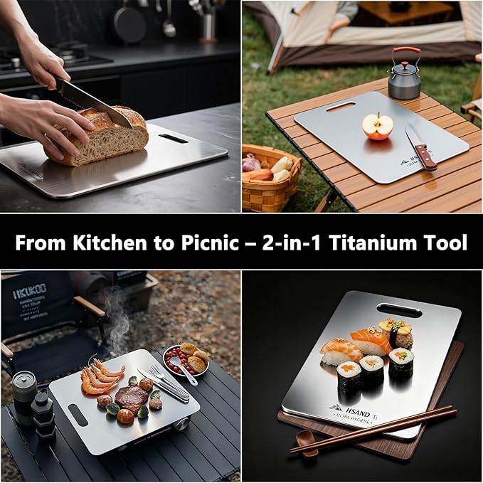 3-Pack Titanium Cutting Board Set, Non-Slip & Double-Sided Design, 100% Pure - Image 8