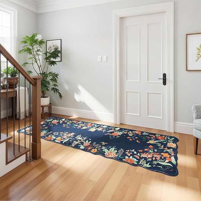 Rugflix 2x6 Runner Rug for Hallway, Washable Kitchen Runner Non Slip, Soft Low - Image 3