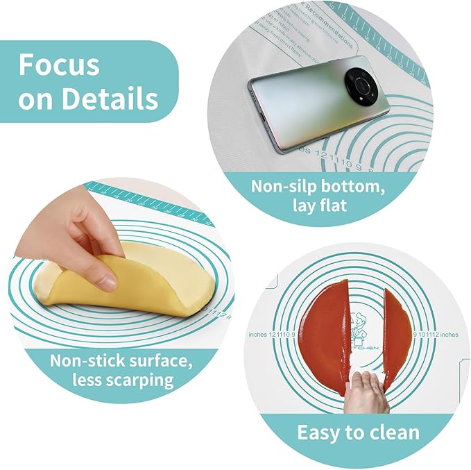 Non-Stick Silicone Pastry Mat, Silicone Baking Mat - Image 5