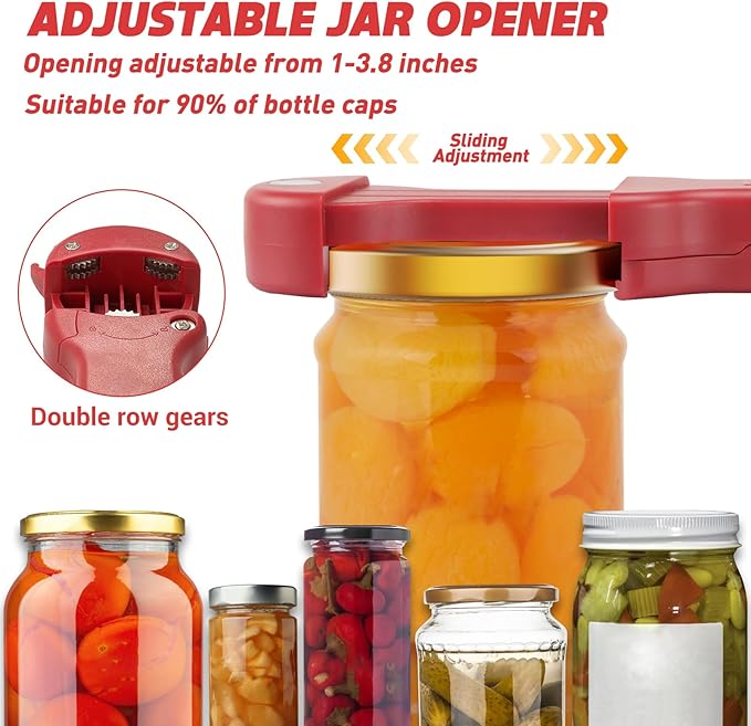 7 in 1 Jar Opener Bottle Opener and Wine Opener - Image 3