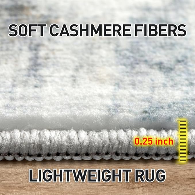 10x14 Area Rugs Washable Rug: Modern Abstract Living Room Rug Soft Anti-Skid - Image 8