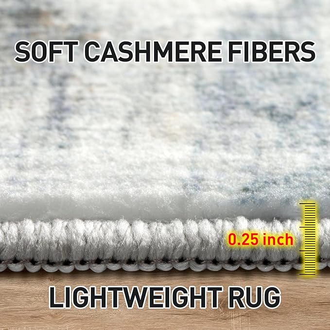 4x6 Area Rugs Washable Rug: Modern Abstract Living Room Rug Soft Anti-Skid Thin - Image 6