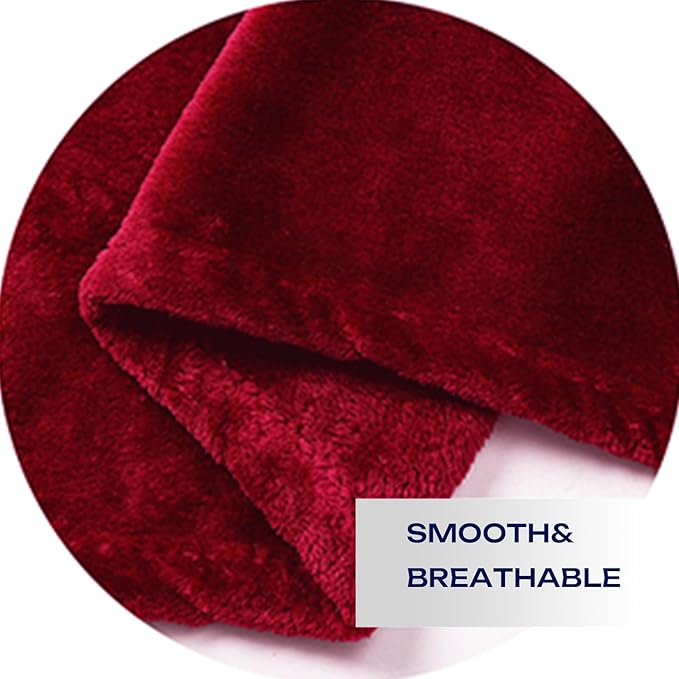 JIAHANNHA Red Throw Blanket Fleece Blanket 60"x80", Super Soft Cozy Plush Throw - Image 6