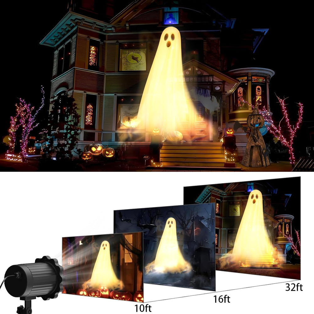 Halloween Projector Lights Outdoor,3D Dynamic Ghost Decorations Light,2026 Up...