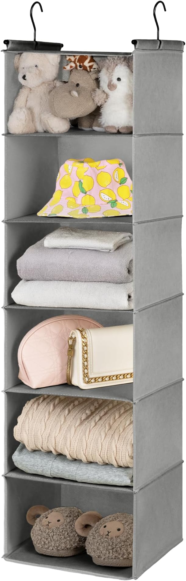 GRANNY SAYS 6 Shelf Hanging Closet Organizers and Storage, Collapsible Closet by GRANNYSAYS