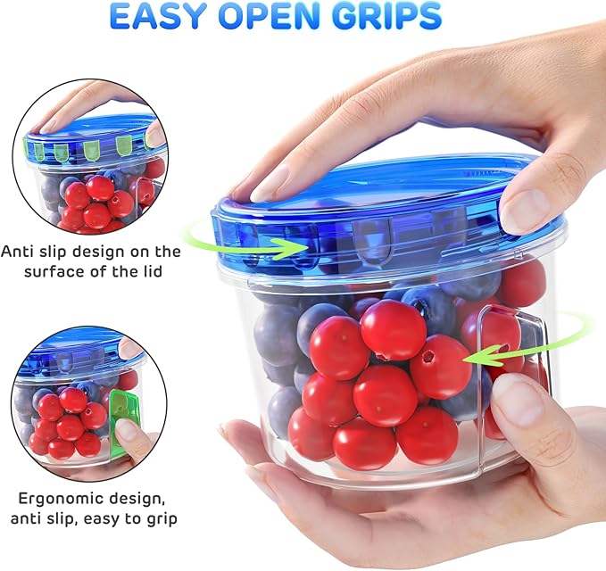 Freezer Storage Containers, Airtight Plastic Food Storage Containers - Image 5