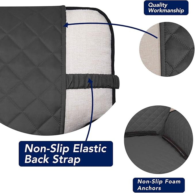 PureFit Reversible Quilted Sofa Cover, Water Resistant Slipcover Furniture - Image 3