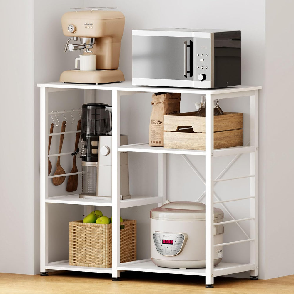 sogesfurniture Kitchen Baker's Rack, Utility Microwave Oven Stand 3-Tier ...