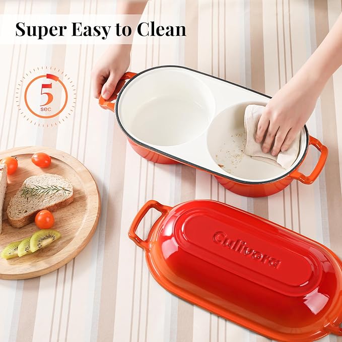 Cast Iron Bread Pan with Lid, Mini Enamel Sourdough Baking Dutch Oven Pot - Image 6