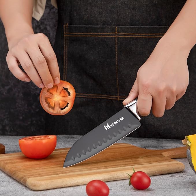 Black Knife Set, Howashin 15 Pieces Knife Sets
