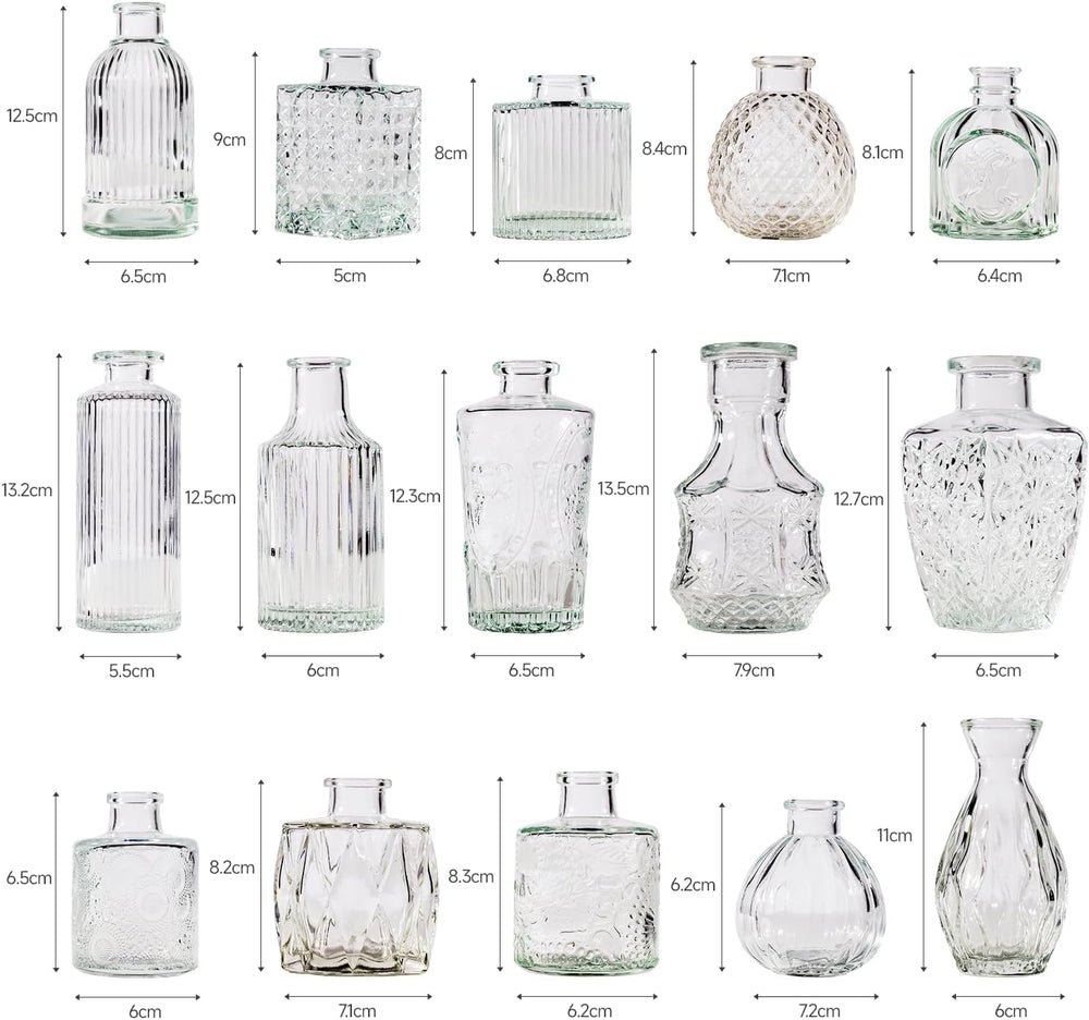 72 Pcs Bud Vase Set, Vases for Centerpieces, Cute Glass Bud Vases in Bulk, Sm...