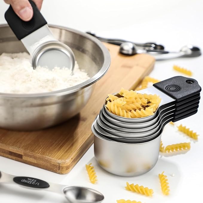 Magnetic Measuring Cups, Stainless Steel Kitchen Aid Cups Measuring set - Image 3