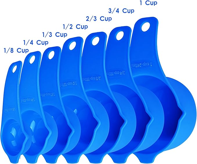 Plastic Measuring Cups and Spoons Set 15, Metric & US 7 Measure Cups & 7 - Image 2