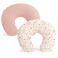 Konssy 2 Pack Nursing Pillow Covers, Soft Stretchy Cover for Breastfeeding | Covers Only, Milk Silk Fabric, Breathable & Machine Washable, Slipcovers for Newborn Baby Boy Girl, (Pink Spring,pink)