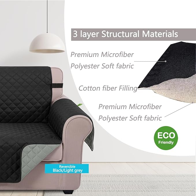 U-NICE HOME Recliner Chair Covers Reversible Chair Cover - Image 4