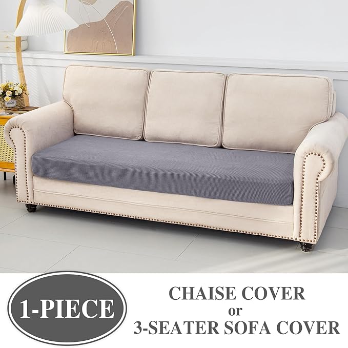 Couch Cushion Cover Chaise Lounge Cover Washable Separate Seat Chaise Couch - Image 3