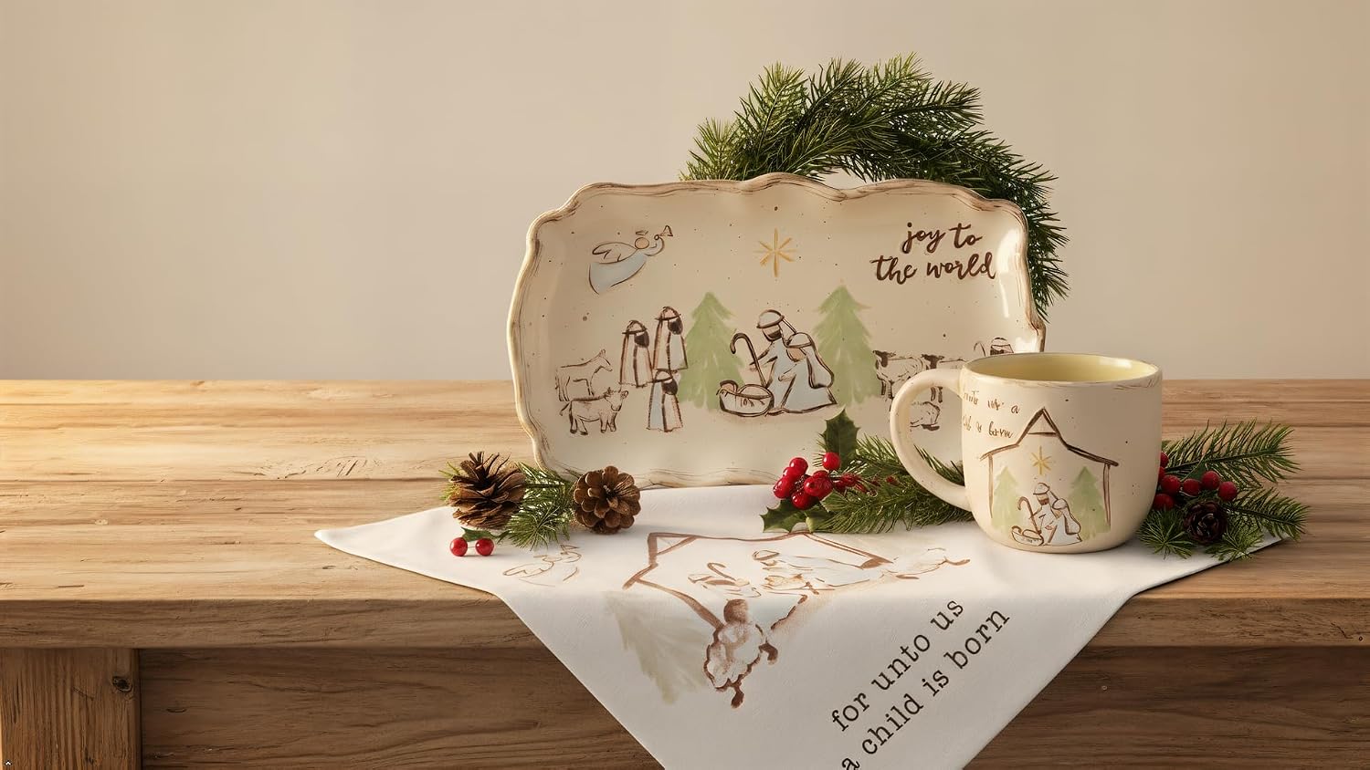Mud Pie Nativity Cotton Towel, for, 26" x 16 1/2"