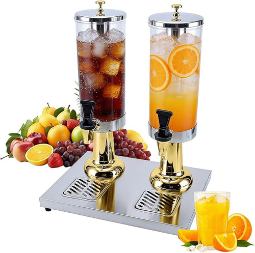 2-Gallon Drink Dispenser with Stainless Steel Drip Tray by VAKUKK