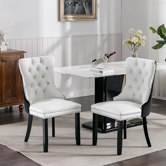 Dining Room Chairs Set of 6, Upholstered Tufted Dining Chairs with High Back,...