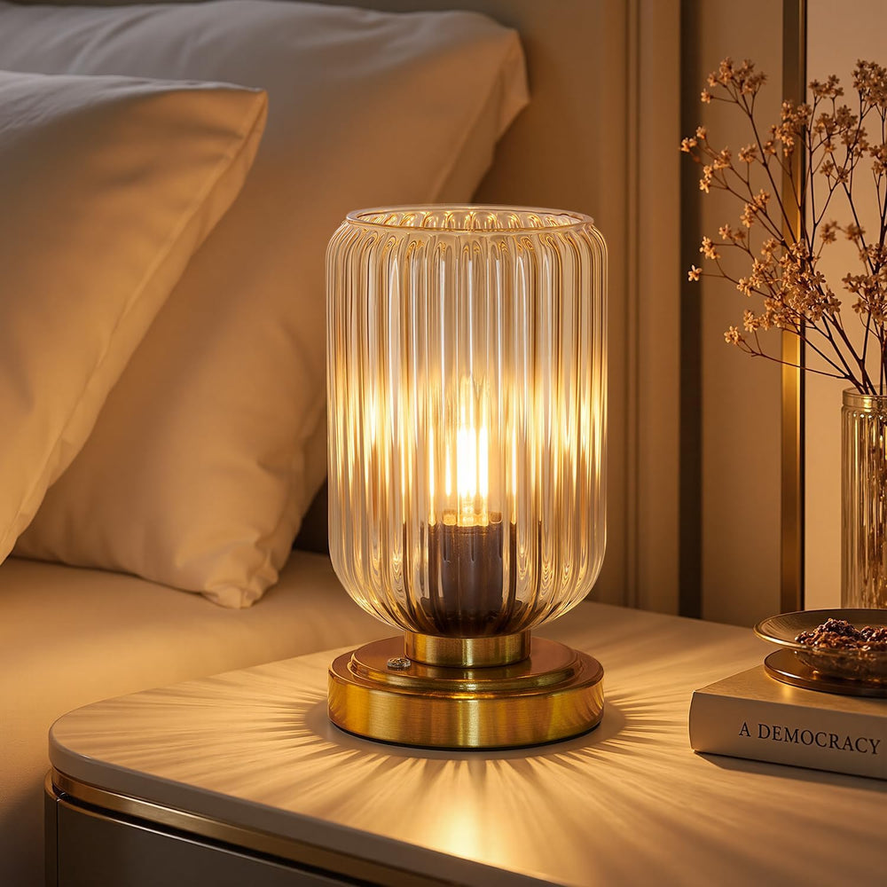 Cordless Table Lamp for Bedroom, Touch Stepless Dimmable, Modern
