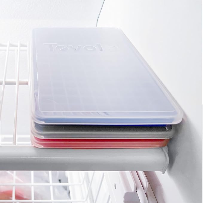 Tovolo Mini Ice Cube Tray with Lid Set of 3 Assorted Colors Small Ice Maker - Image 6