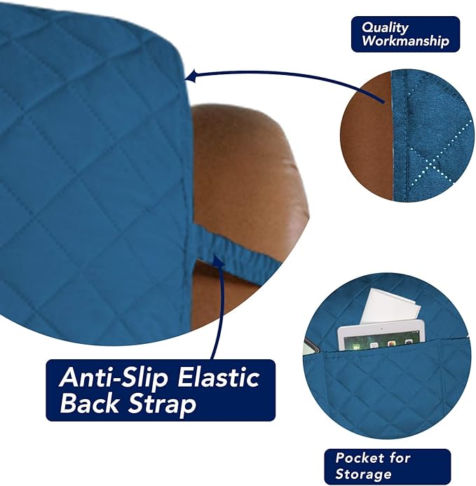 PureFit Reversible Quilted Sofa Cover, Water Resistant Slipcover Furniture - Image 3
