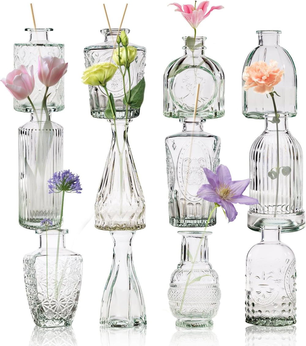 108 Pcs Bud Vase Set, Vases for Centerpieces, Cute Glass Bud Vases in Bulk, S...