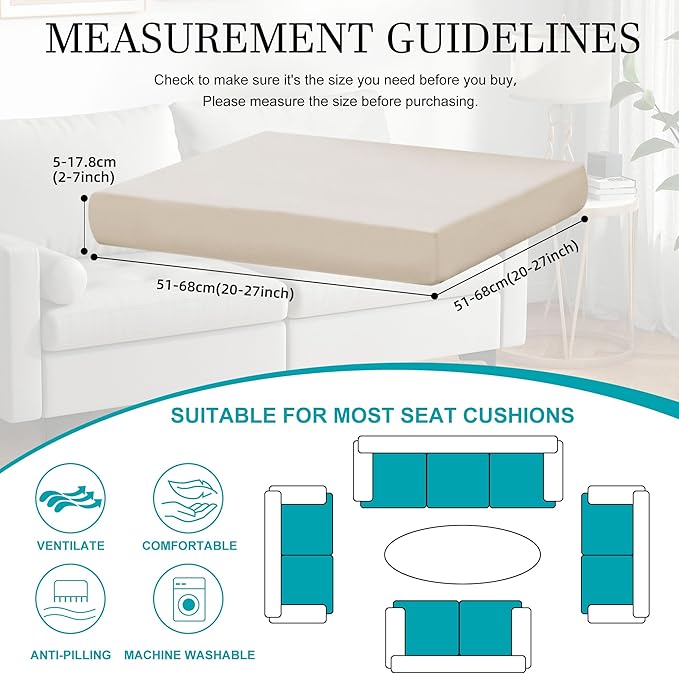 14 Pcs Stretch Patio Cushion Covers, Outdoor Couch Covers Replacement, Outdoor - Image 2