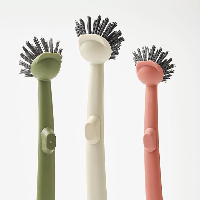 Earth & Mango Magnetic Dish Brush & Scraper, Snaps to Sink, Non-Scratch - Image 7