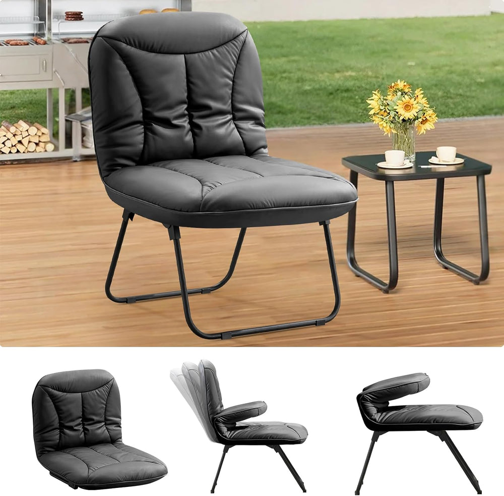 Furniliving 3 in 1 Folding Chair Foldable Floor Chair for Reading, Lounging &...