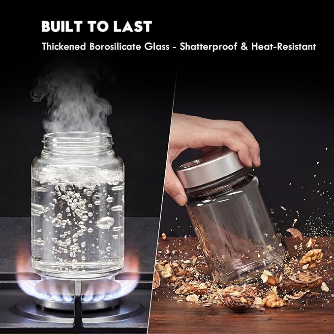 Shatterproof Glass Salt and Pepper Shakers Set Leak & Moisture Proof - Image 2