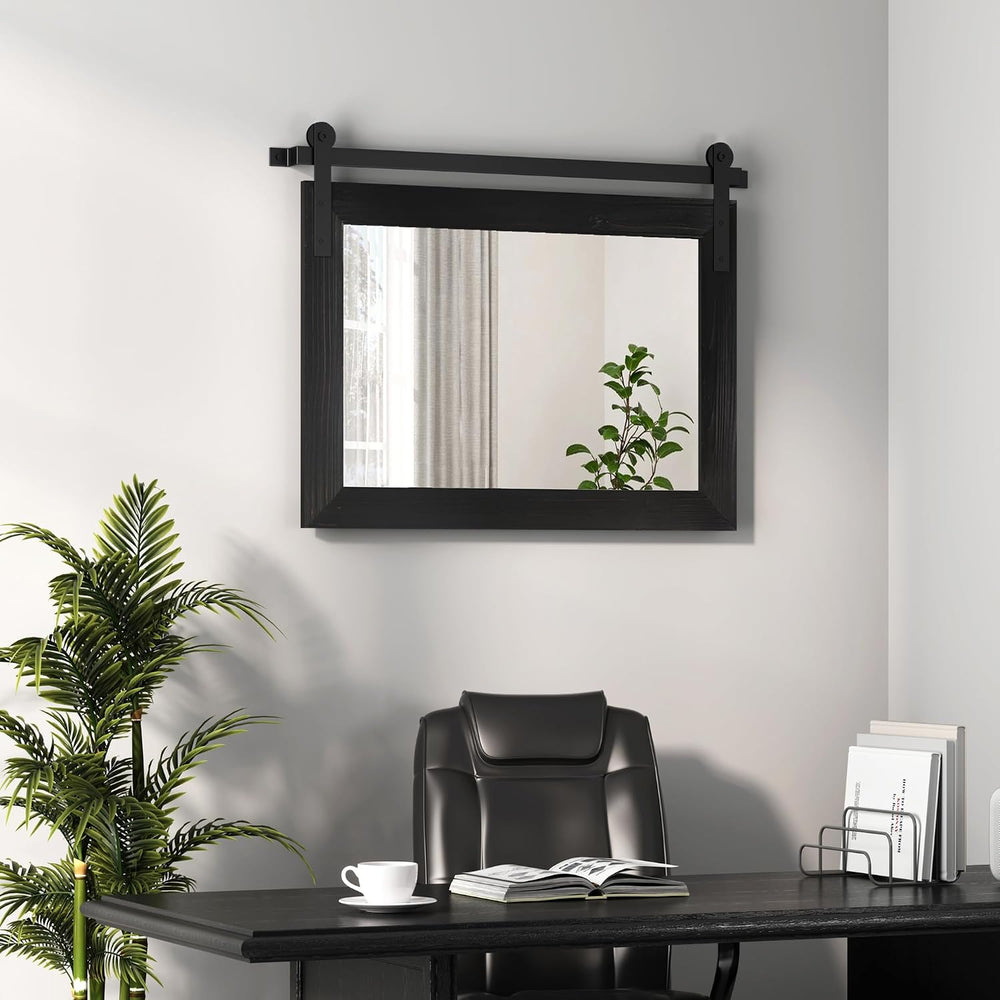 COGOOD Farmhouse Bathroom Mirrors for Over Sink - 22 x 30 Black