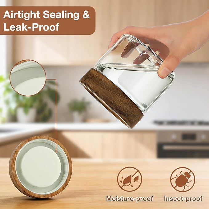 CONNOO 17oz Airtight Glass Spice Jars - Image 8