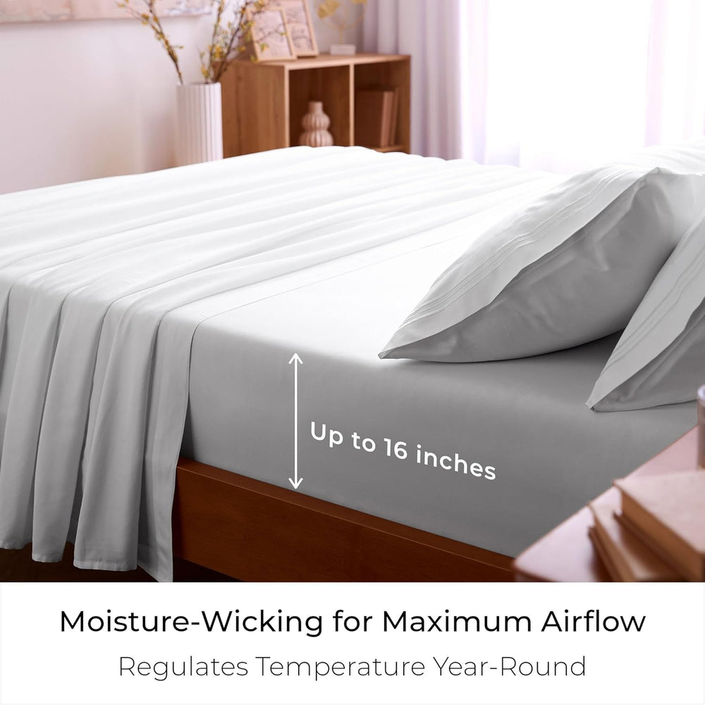 Mellanni Queen Sheets Set - 4 PC Iconic Collection Bedding - Hotel Luxury, Ex...