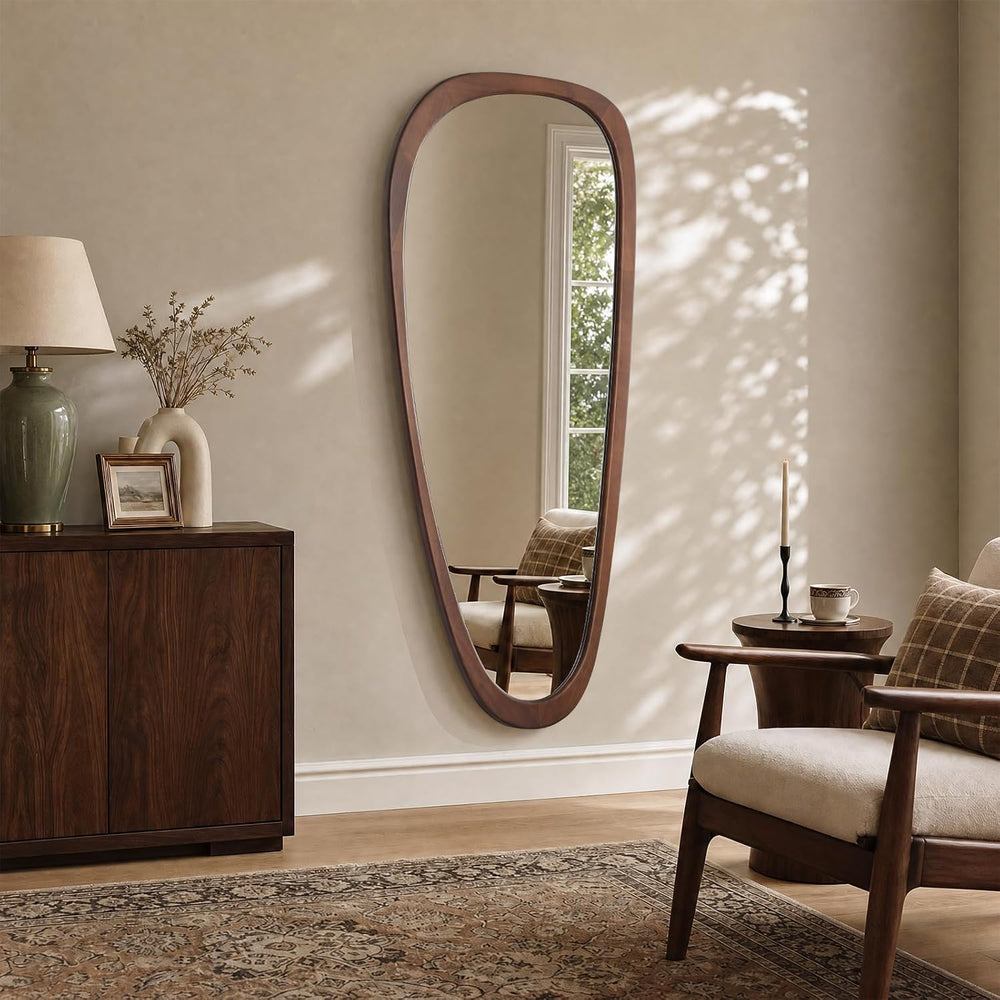 WallBeyond 48" H x 22" W Asymmetrical Mirror, Irregular Wall Mirror...