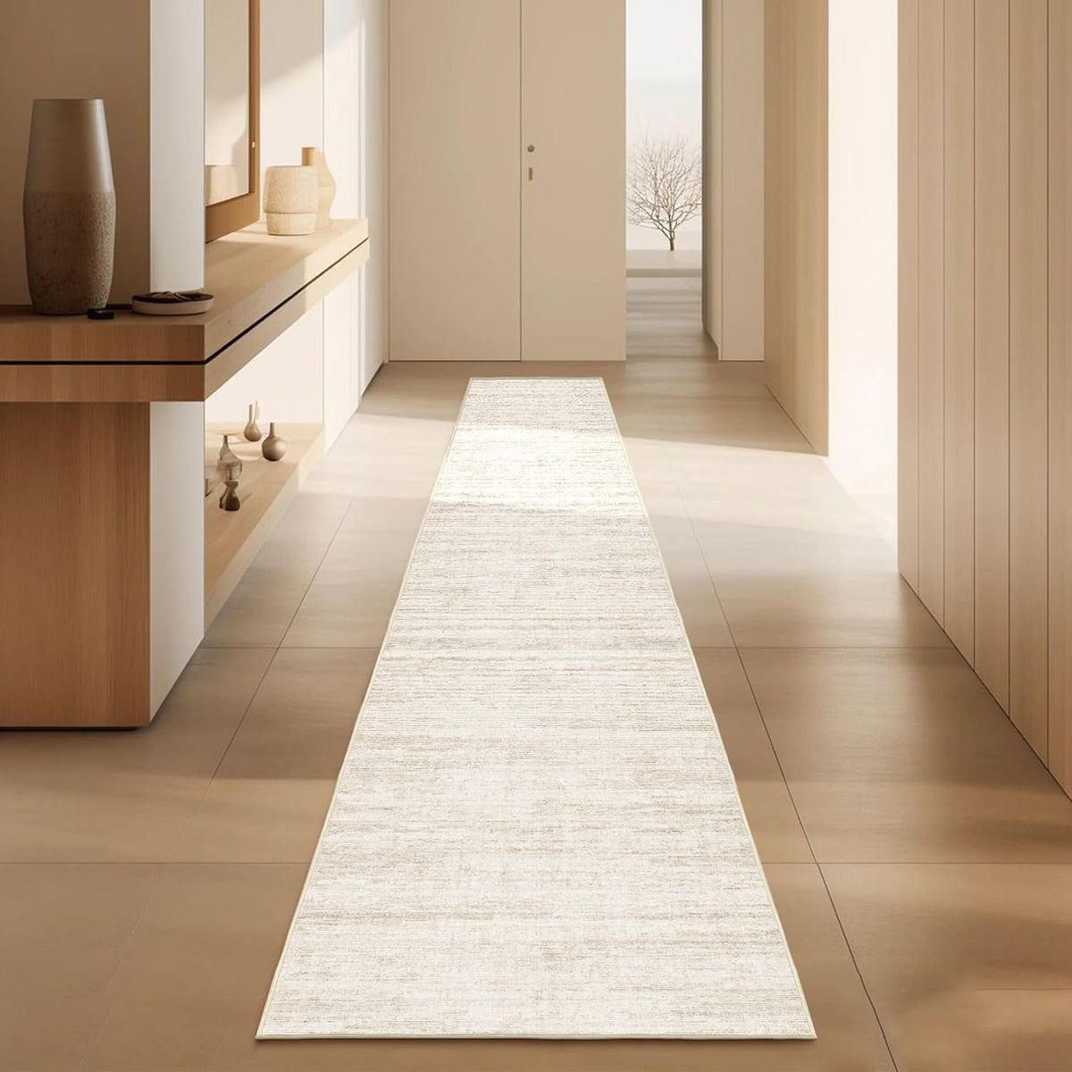 2x10 Runner Rug Non-Slip，Modern Abstract 10ft Washable Runner Rugs
