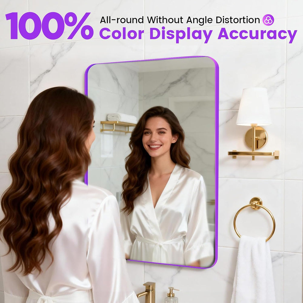 24" x 28" Purple Bathroom Mirror