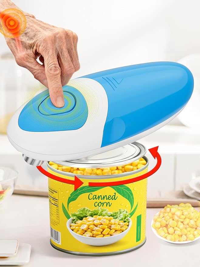 Electric Can Opener for Seniors Arthritis: Battery Operated, Hands free by Befumly
