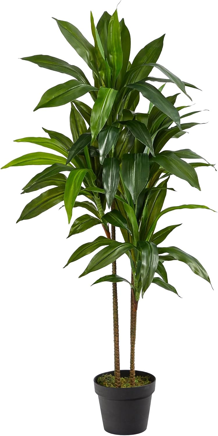 Nearly Natural 48in Artificial Dracaena with Real Touch Leaves and Multi Tona...