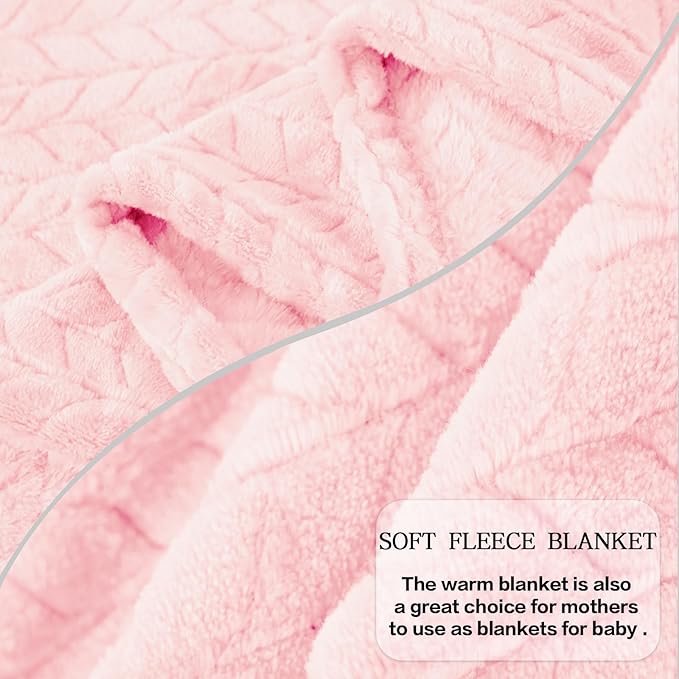 inhand Super Soft Pink Cute Throw Blanket, Cozy Plush Fleece Blanket Throw Size - Image 5