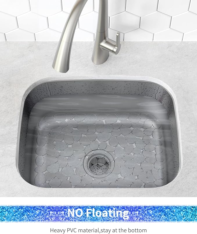 Bligli Pebble Sink Mat for Stainless Steel/Ceramic Sinks, PVC Eco-Friendly Sink - Image 5