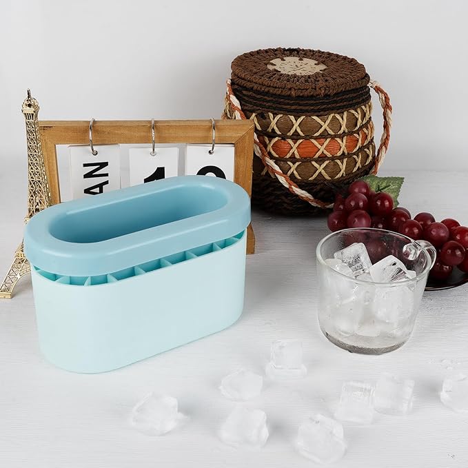 LUEXBOX Cylinder Ice Cube Mold Ice Trays, Silicone Ice Bucket, Portable Ice - Image 6