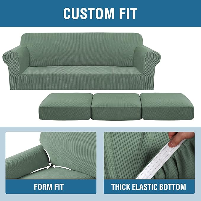 H.VERSAILTEX 4 Piece Stretch Sofa Covers - Image 4