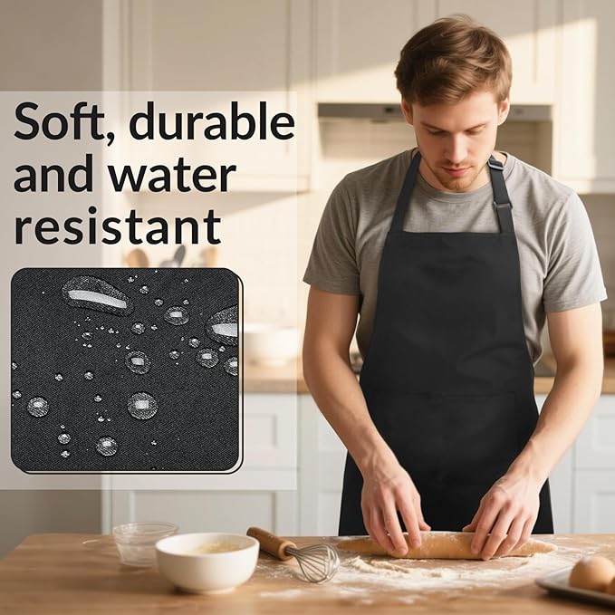 Large Chef Apron for Men and Women, Cooking Kitchen Aprons - Image 6