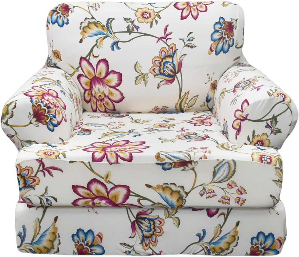 KRFOONN Stretch 2 Pieces T Cushion Chair Slipcovers with Arms Sofa Cover,A1