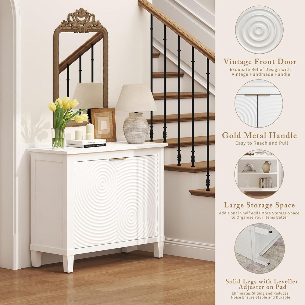 karlott Buffet Cabinet with Storage, Sideboard Accent Cabinet, Annual Ring | ...