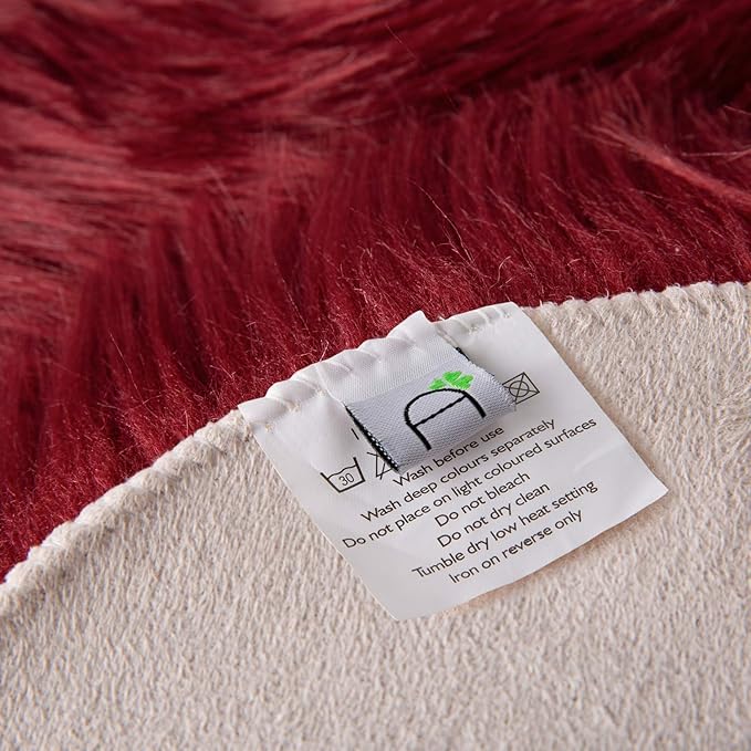 Ashler faux fur rug, Fluffy Shaggy Area Rug Ultra Soft 3 x 3 Feet Round Fur Rug - Image 8