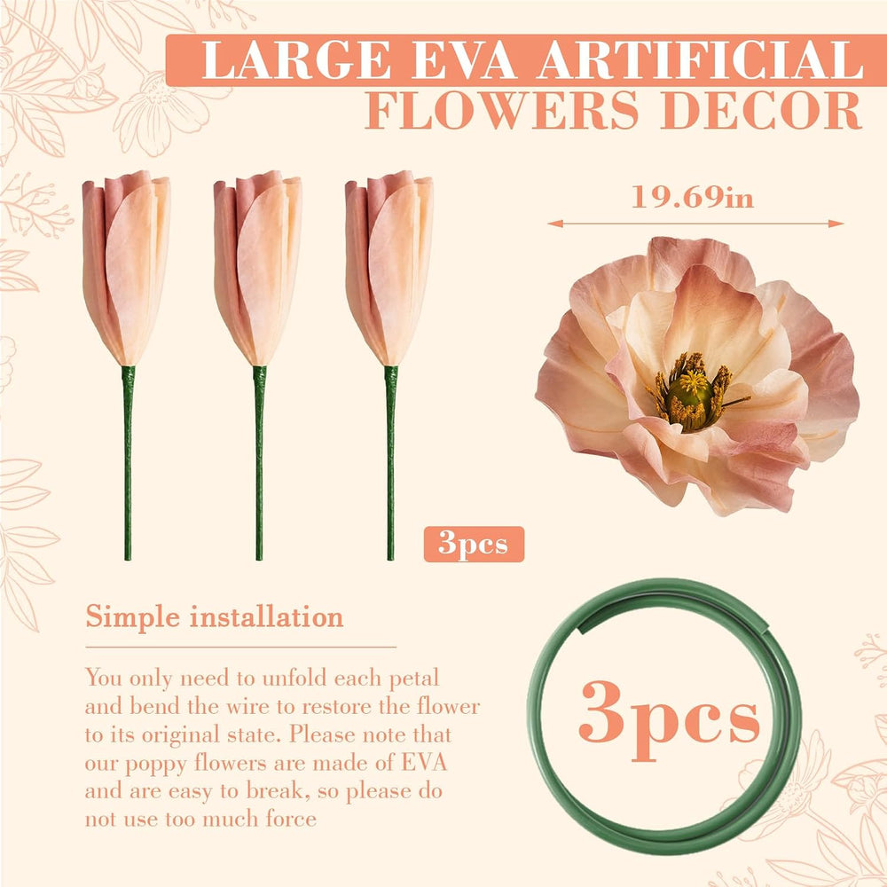3 PCS 5ft Giant Artificial Flower for Wedding & Birthday Party