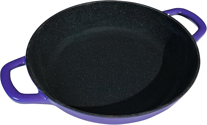 Flavehc Braiser Enameled Cast Iron Braiser 2.25 qt Braiser Pan - Image 6