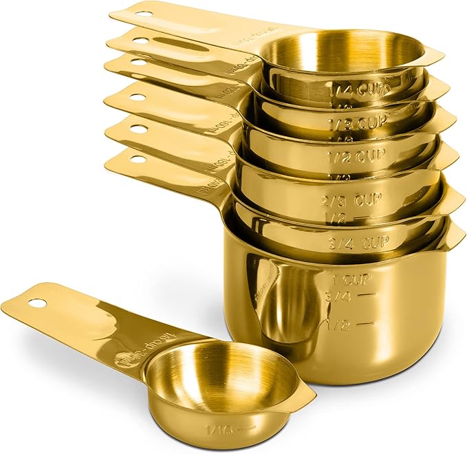 Set of 7 Heavy Duty Measuring Cups, 18/8 Stainless Steel - Image 4